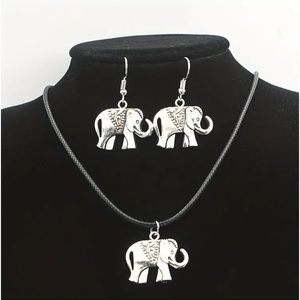 Cute Elephant Earring and Necklace Set